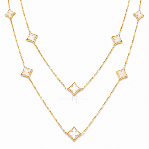 36" Ivory Fleur Stations | Floral Chain Necklace