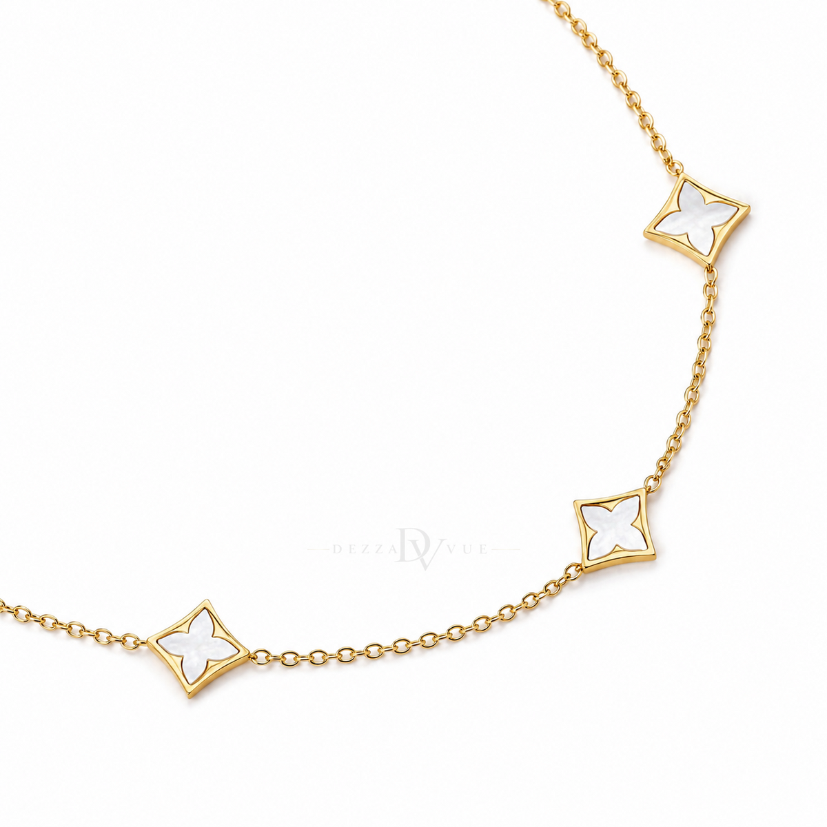 36" Ivory Fleur Stations | Floral Chain Necklace