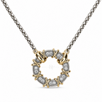 Orbit Knot | Two-Tone Circular Pendant Necklace
