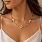 Clover Trio | Three-Station Link Necklace