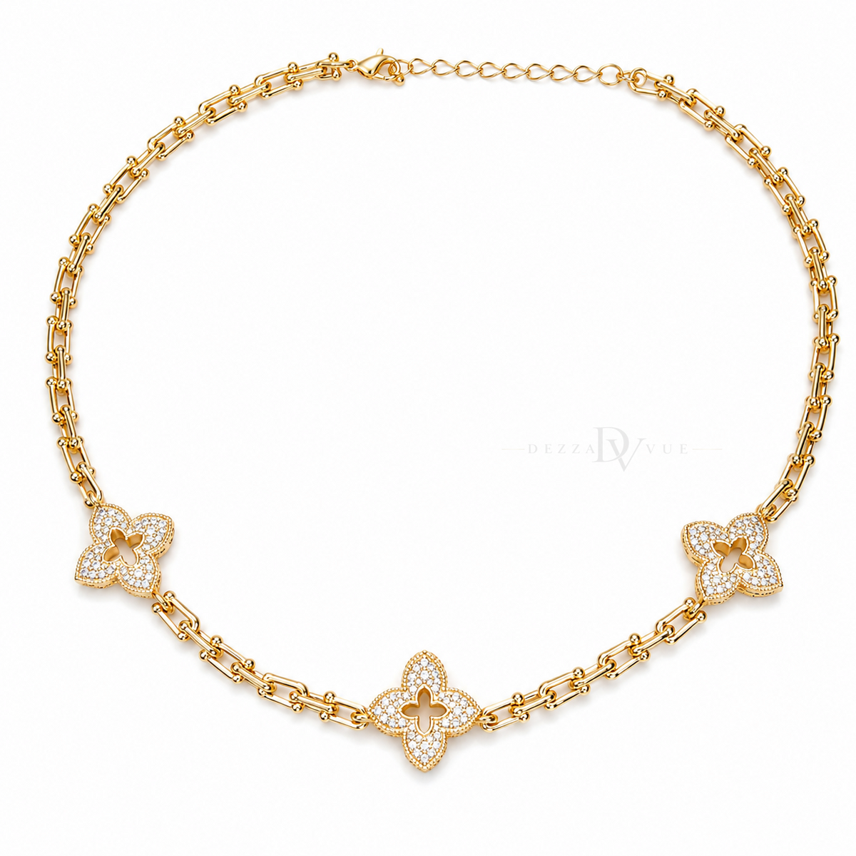 Clover Trio | Three-Station Link Necklace