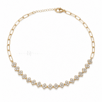 Petite Fleur Cascade | Floral Paperclip Necklace