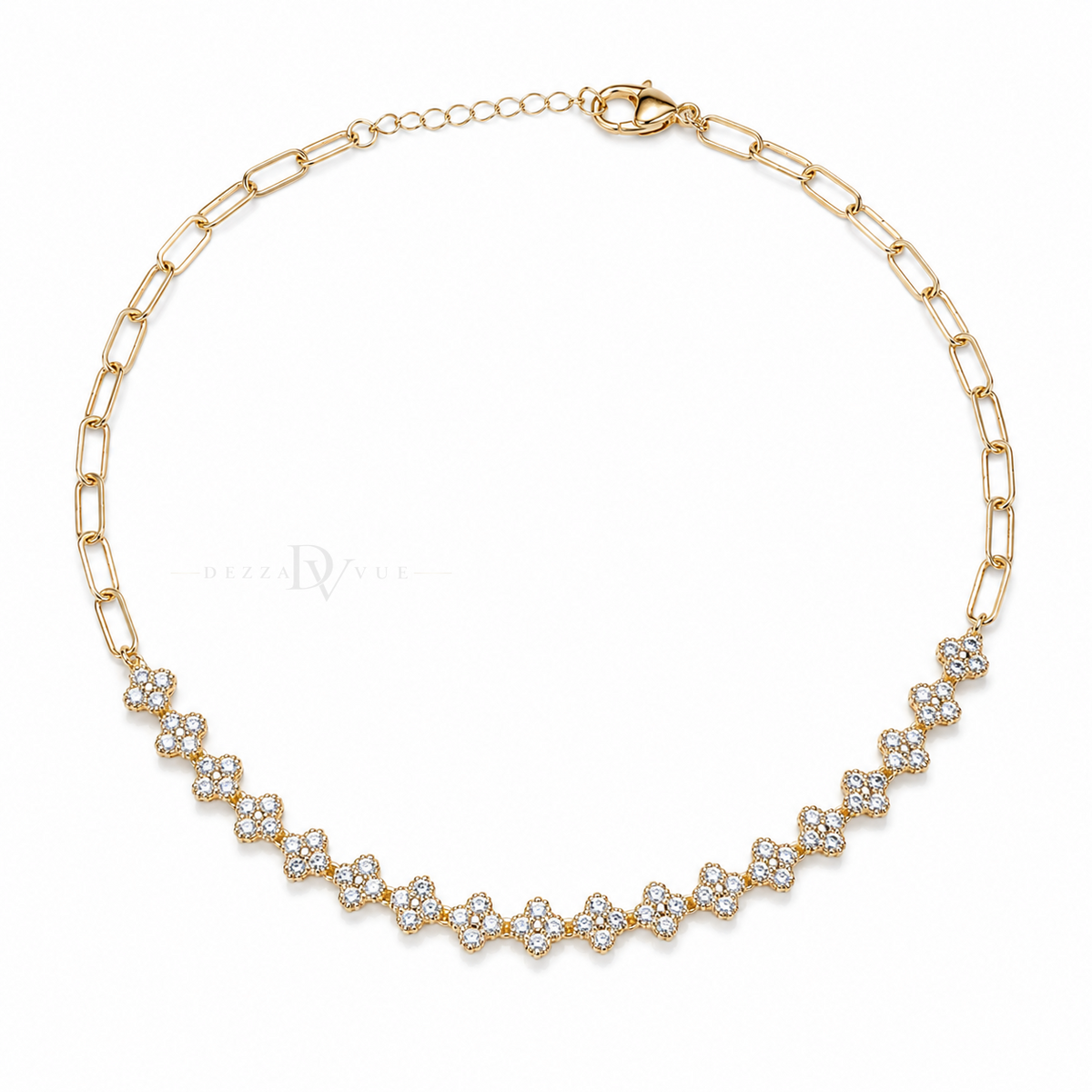 Petite Fleur Cascade | Floral Paperclip Necklace