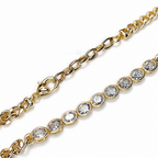Celeste Row | Bezel-Set Curb Chain Necklace