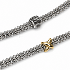 Trinity Knot | Two-Tone Mesh Collar Necklace