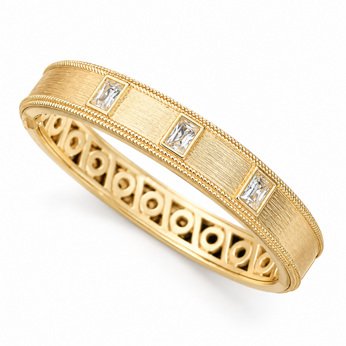 Élan Emerald | Emerald-Cut Station Bangle