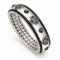 Nocturne Medallion | Black and Pearl-Look Bangle