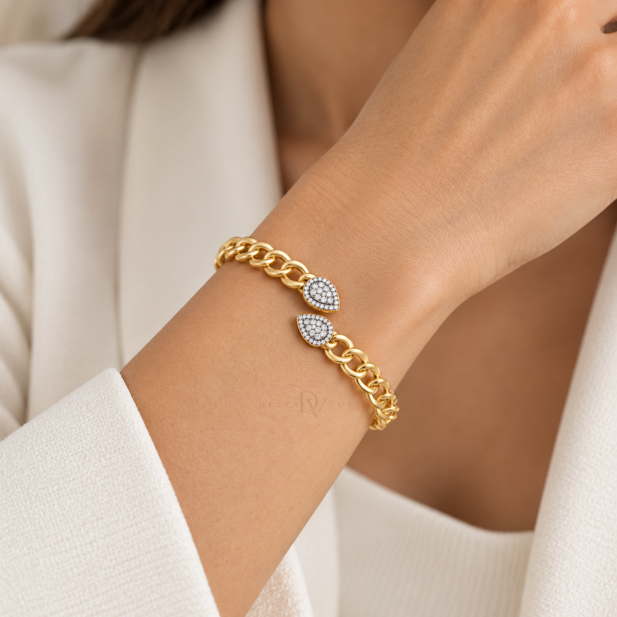 Seraphina Drops | Teardrop Chain Bangle
