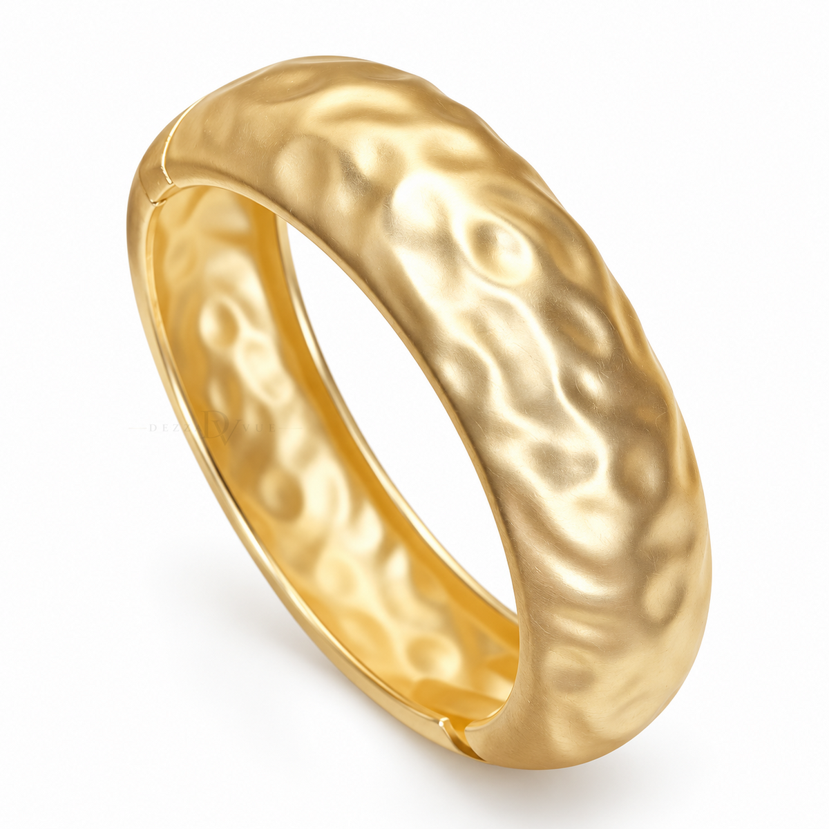 Terra Dome | Hammered Gold-Tone Bangle