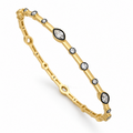 Noir Marquise | Asymmetrical Pavé Bangle
