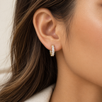 Celeste Duet | Double-Row Hoop Earrings