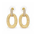 Soleil Link | Sculpted Pavé Drop Earrings