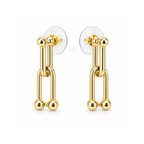 Élan Double Link | Geometric Drop Earrings