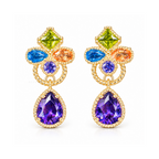 Violet Garden | Multicolor Teardrop Earrings
