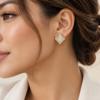 Regency Oval | Two-Tone Double-Halo Studs