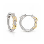 Étreinte Twist | Two-Tone Pavé Hoops