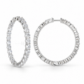 Rivière Sparkle | White Gold-Tone Tennis Hoops