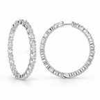 Rivière Sparkle | White Gold-Tone Tennis Hoops