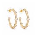 Celestial Orbit | Bezel-Set Pavé Hoops