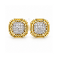 Palais Chain | Cushion Pavé Stud Earrings