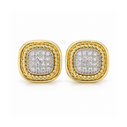 Palais Chain | Cushion Pavé Stud Earrings