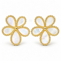 Ivory Bloom | Mother-of-Pearl Flower Studs
