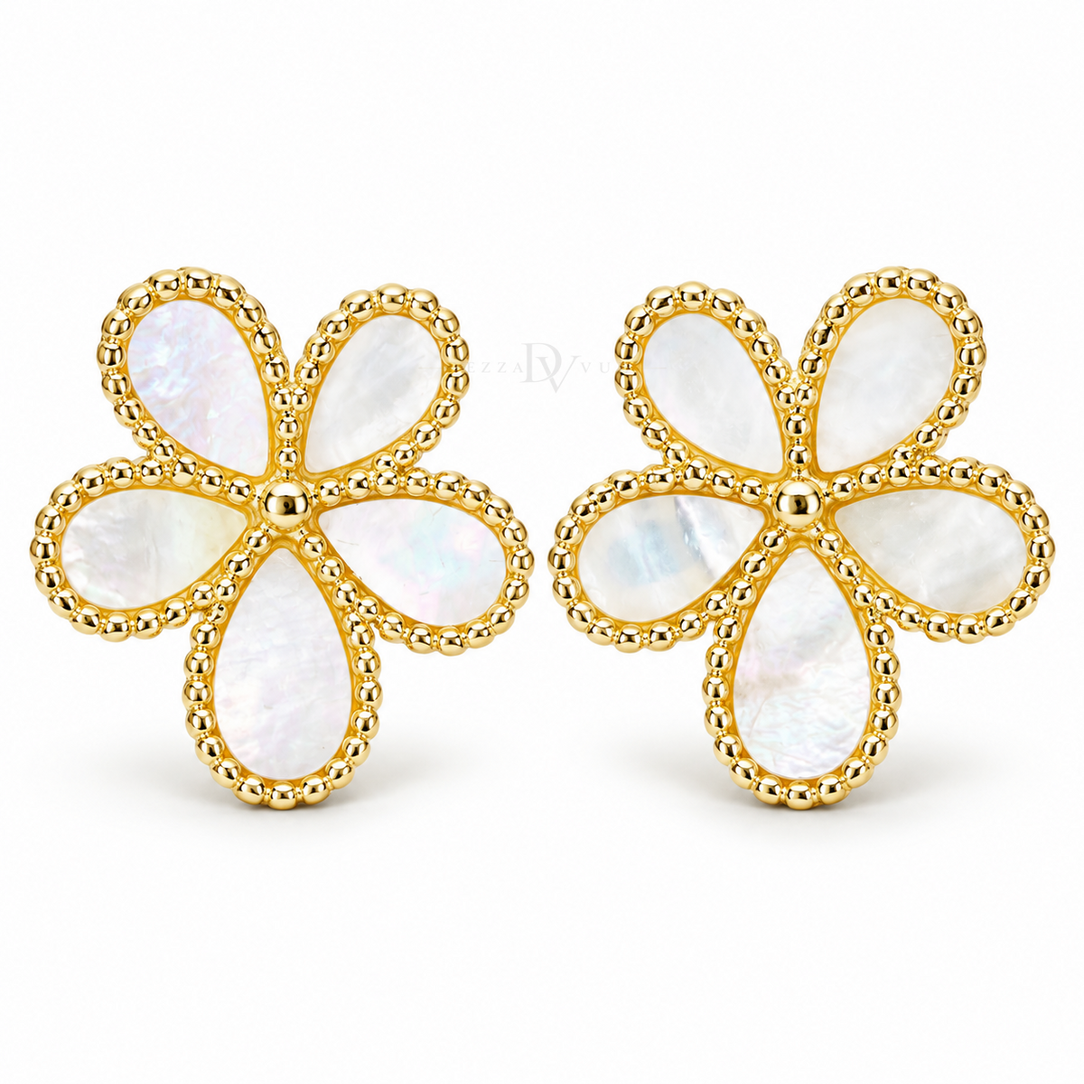 Ivory Bloom | Mother-of-Pearl Flower Studs