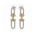 Mariner Motion | Two-Tone Chain Drop Earrings
