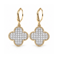 Lumière Clover | Pavé Lever-Back Drops