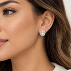 Regency Pear | Double-Halo French Clip Earrings