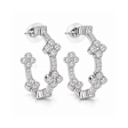 Fleur Sparkle | Floral Station Pavé Hoops