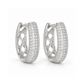 Pavé Cascade | Wide White Gold-Tone Hoops