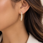 Élan Links | Geometric Pavé Hoops