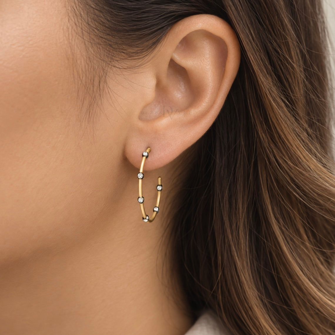 Noir Orbit | Black and Clear Station Hoops