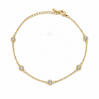 Petite Starlight | Bezel CZ Anklet
