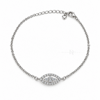 Luminous Gaze | Pavé Evil Eye Anklet