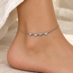Trio Amour | Mixed Heart Anklet