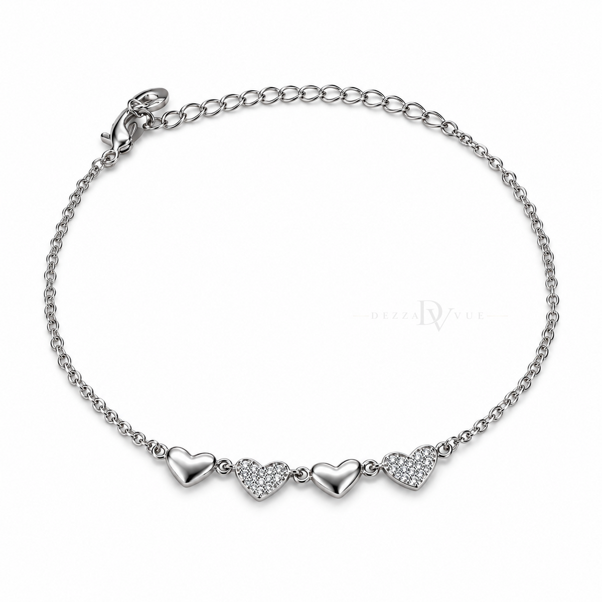 Trio Amour | Mixed Heart Anklet