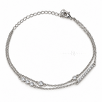 Celeste Double Row | Bezel Station Anklet