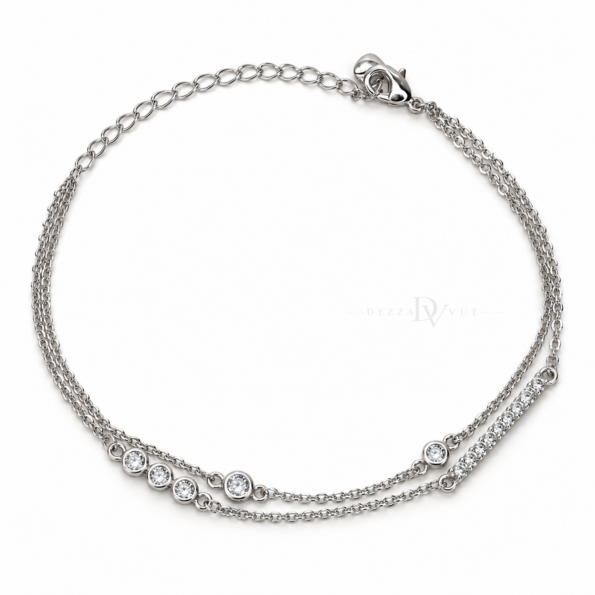 Celeste Double Row | Bezel Station Anklet