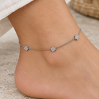 Clover Garden | Pavé Station Anklet