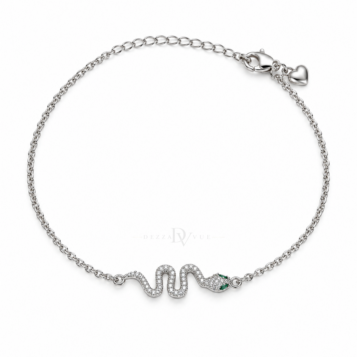 Serpentine Sparkle | Pavé Snake Anklet