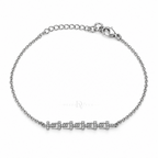 Modern Links | Pavé Geometric Anklet
