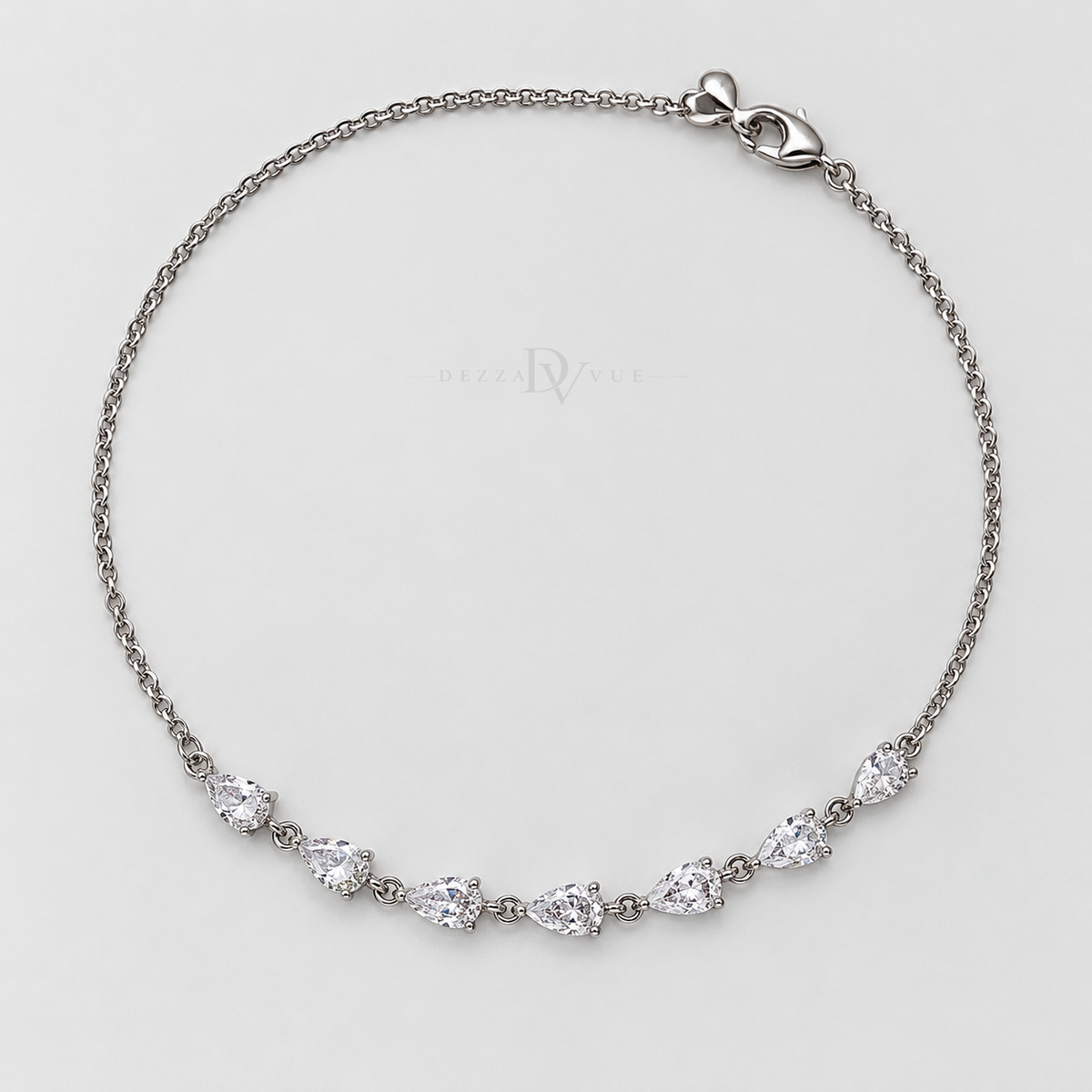 Teardrop Trail | Pear-Cut CZ Anklet