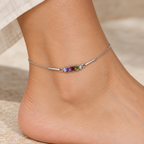 Spectrum Bar | Rainbow CZ Anklet