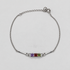 Spectrum Bar | Rainbow CZ Anklet