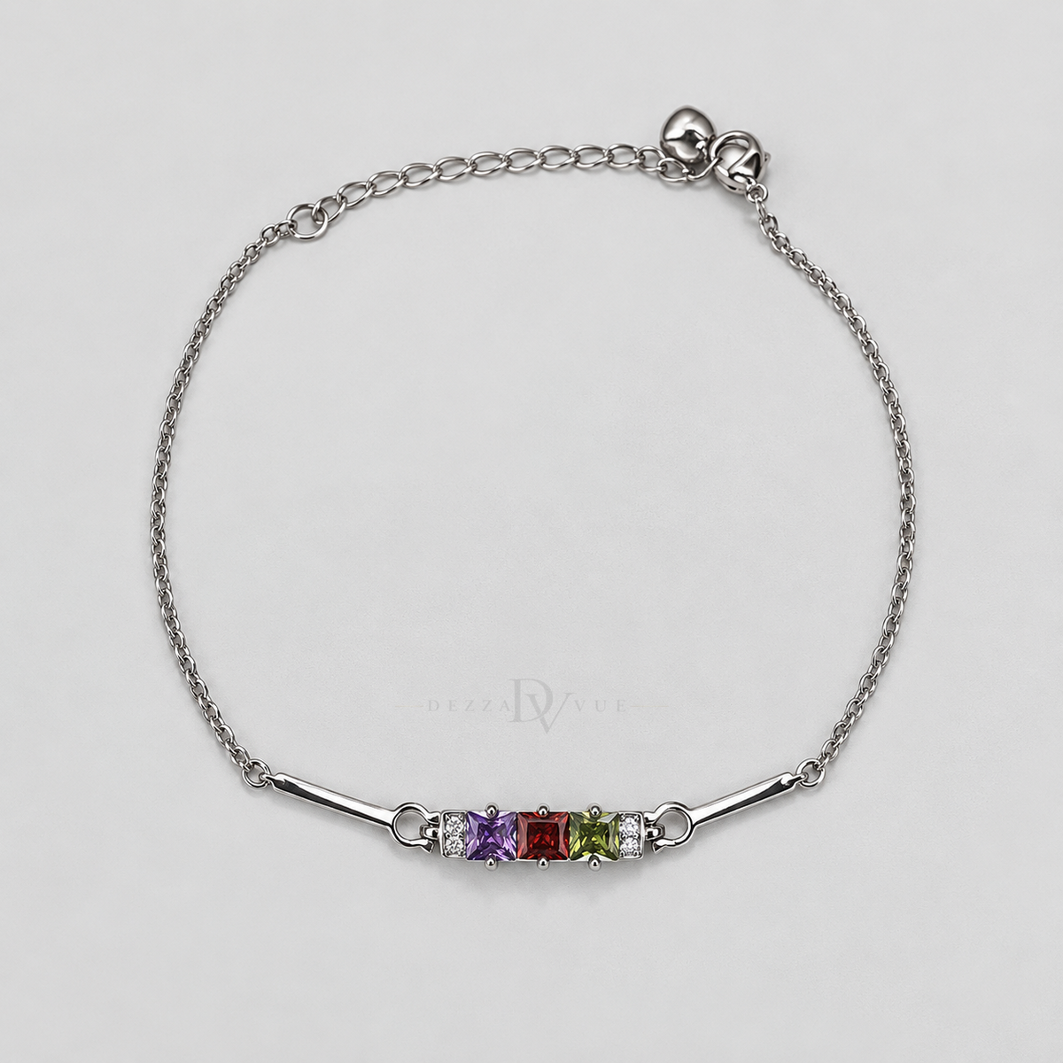 Spectrum Bar | Rainbow CZ Anklet