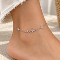 Crossed Light | Pavé Cross Anklet