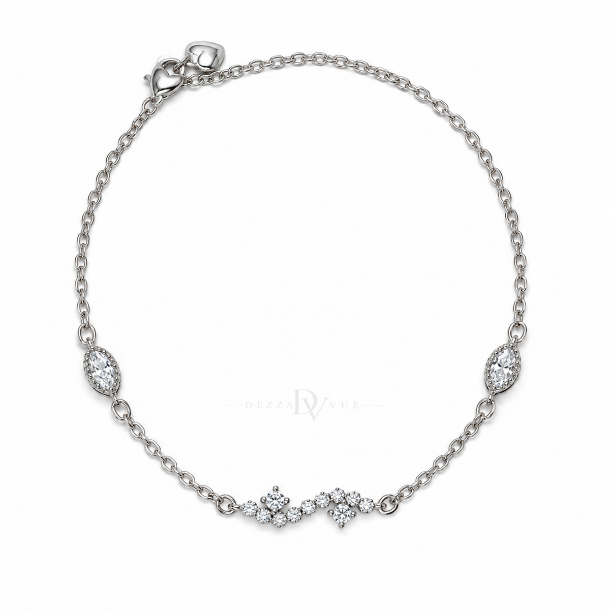 Crossed Light | Pavé Cross Anklet