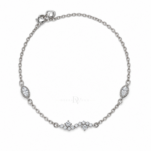 Anchored ✦ Pavé Cross Bezel Station Anklet